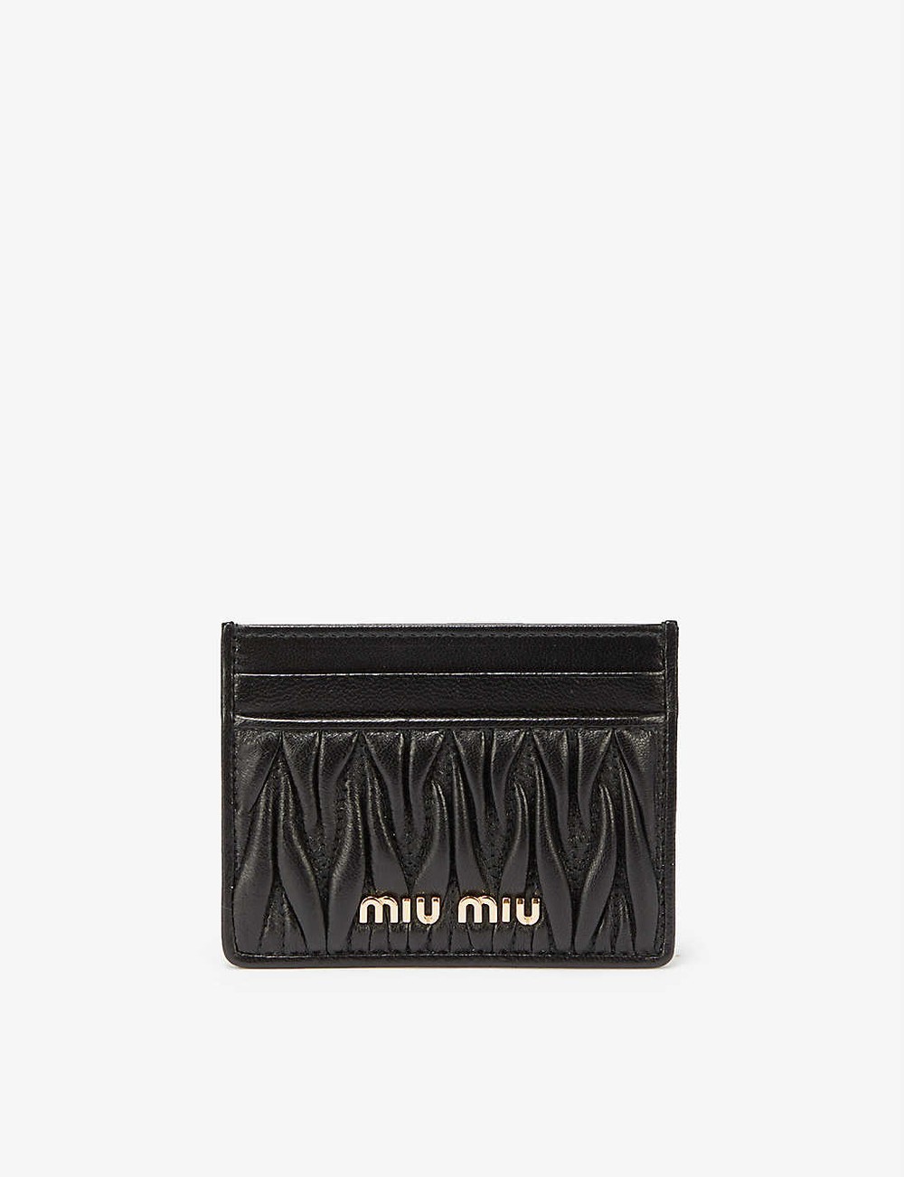 Miu Miu Matelassé quilted leather card holder - 캐치패션