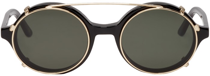 한코펜하겐(Han Kjobenhavn) Black & Green Doc Clip-On Sunglasses - 캐치패션