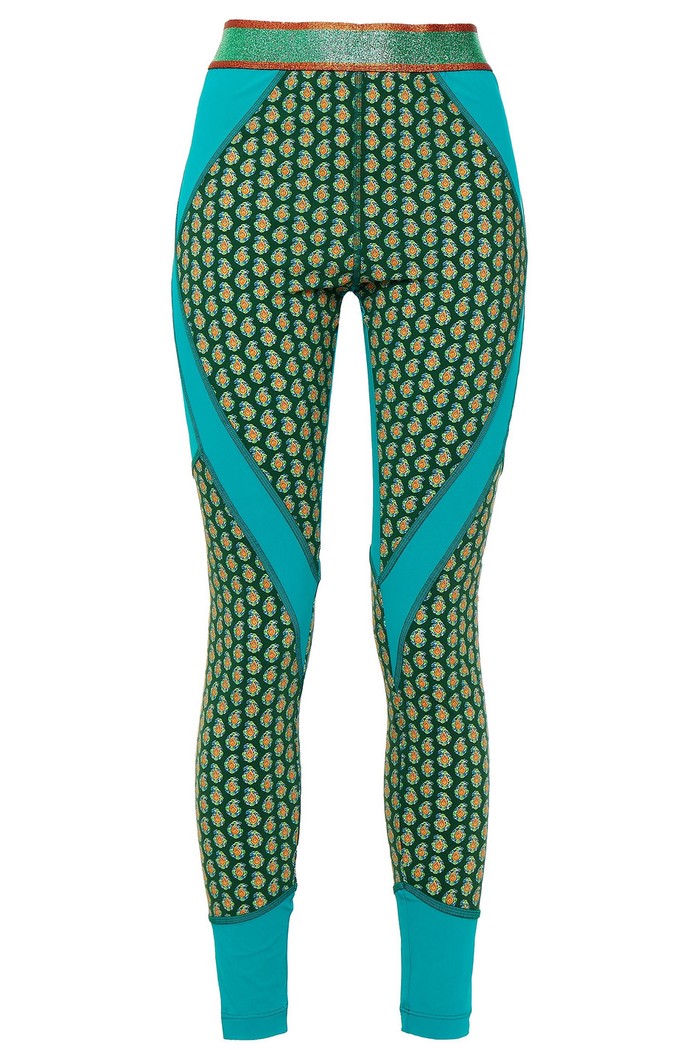 에트로(Etro) Metallic-trimmed printed stretch leggings - 캐치패션